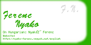 ferenc nyako business card